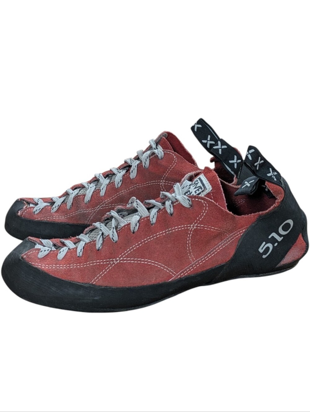 5.10 Five Ten Coyote Lace-Up Red Suede Stealth C4 Climbing Shoes Size 13 Mens